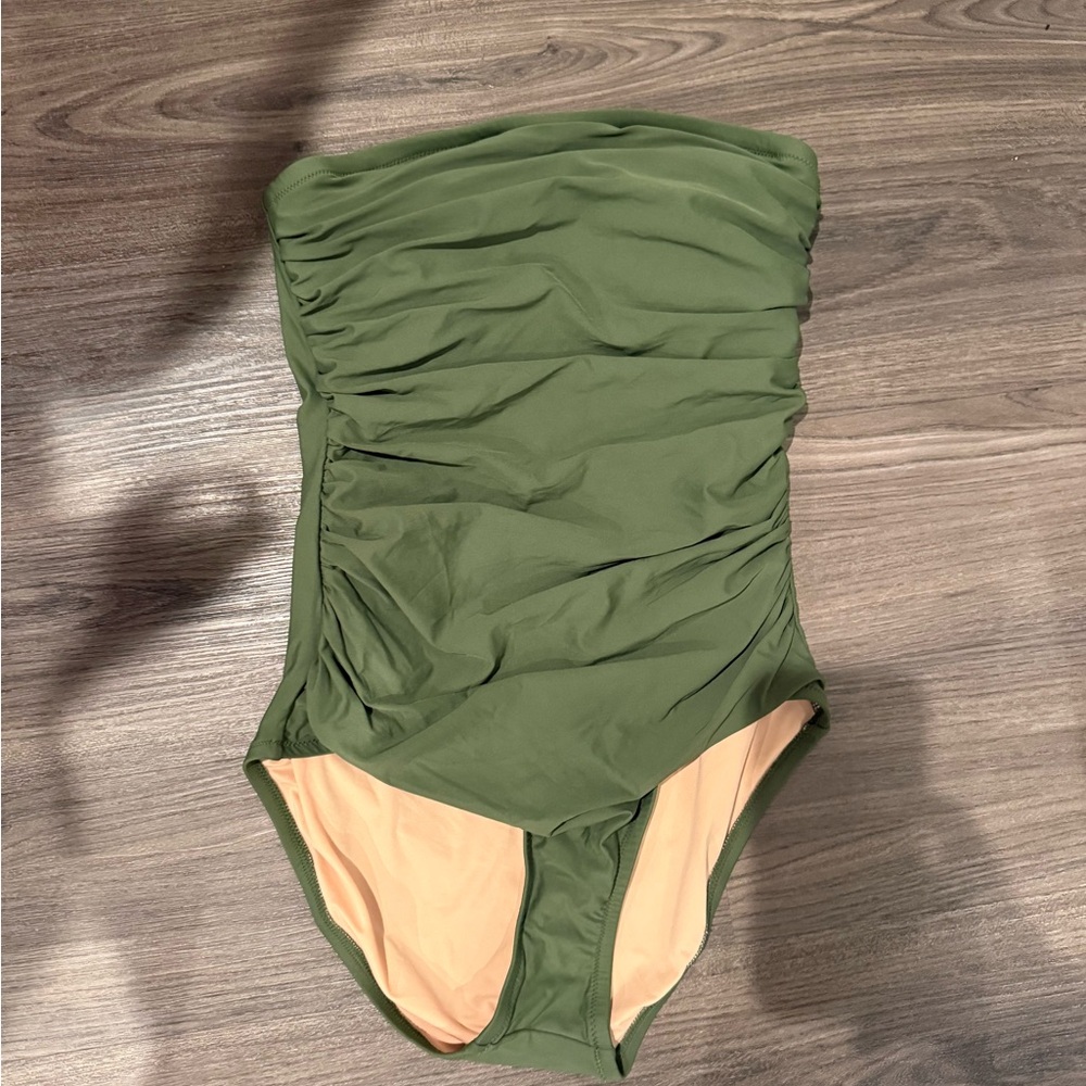 J. Crew Olive Green One Piece Swimsuit